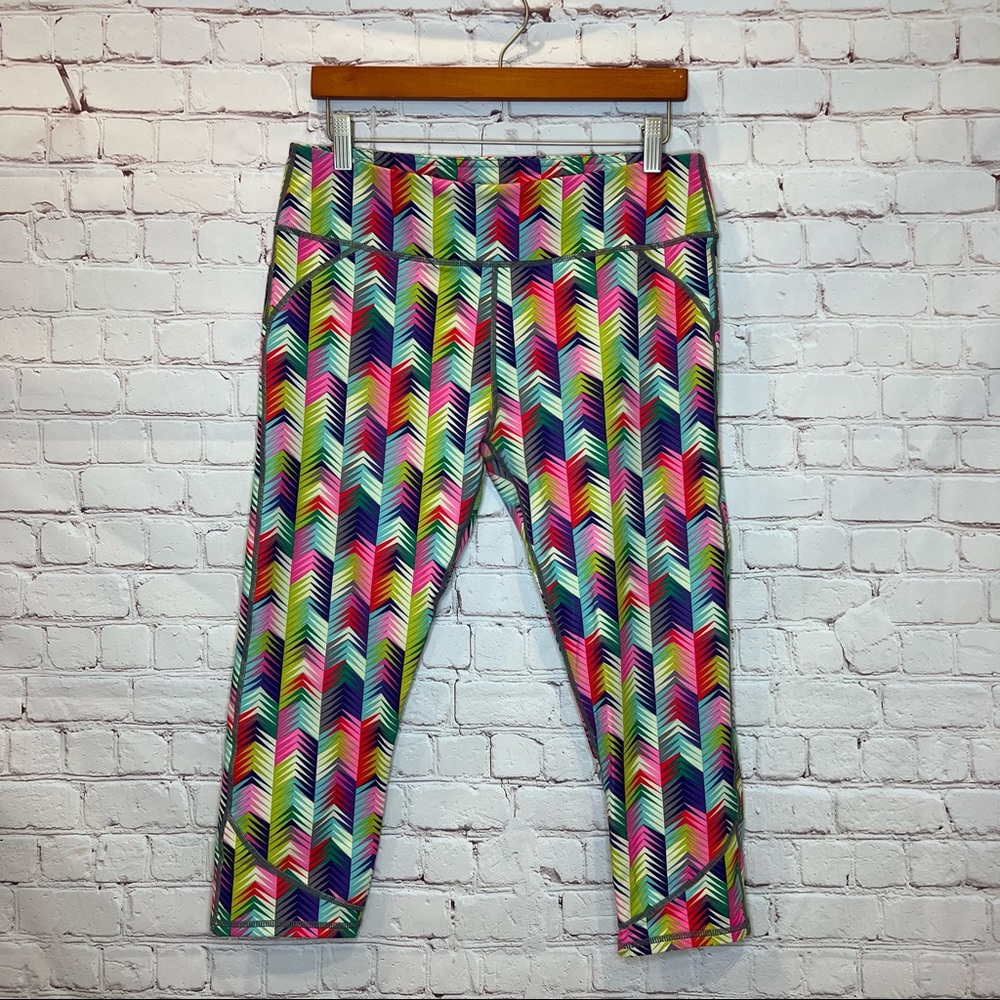 Fabletics Multicolor Chevron Leggings